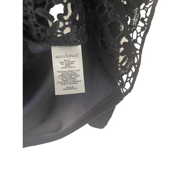 Sundance Size Small Black Velvet Witchy Whimsygoth Lace Grunge‎ Top - Picture 10 of 11